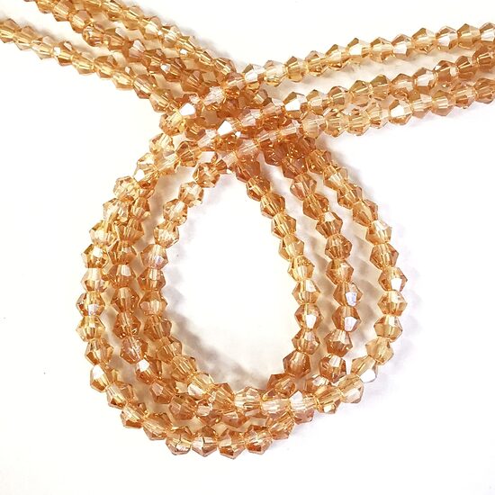 Stikla kristālu virtene 4mm (bicon) 