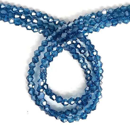 Stikla kristālu virtene 4mm (bicon) 