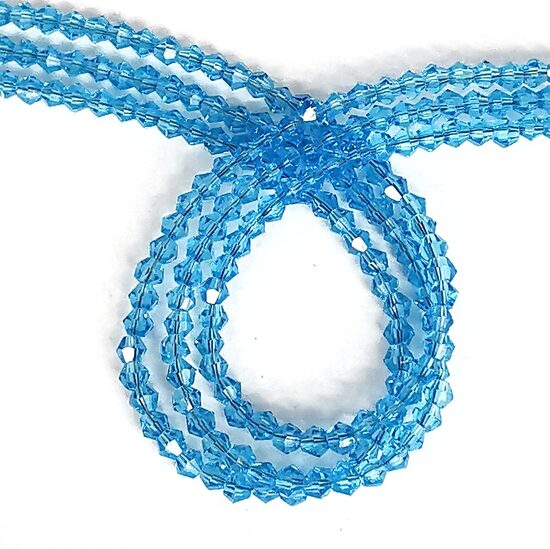 Stikla kristālu virtene 4mm (bicon) 