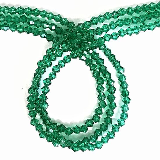Stikla kristālu virtene 4mm (bicon) 