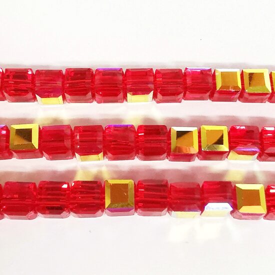 Stikla kristālu virtene 7*7*7mm