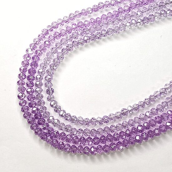 Stikla kristālu virtene 6*4mm