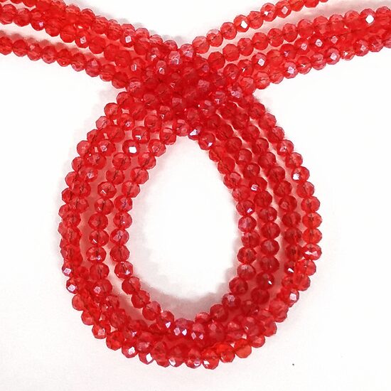 Stikla kristālu virtene 4*3mm