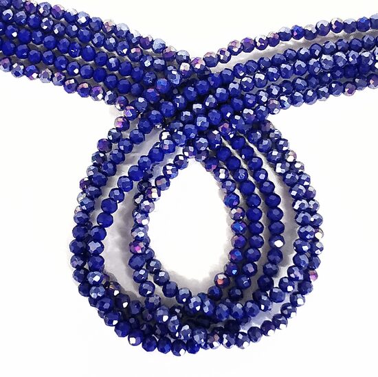 Stikla kristālu virtene 4*3,5 mm