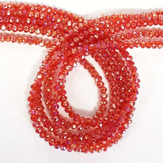 Stikla kristālu virtene 4,5*3mm