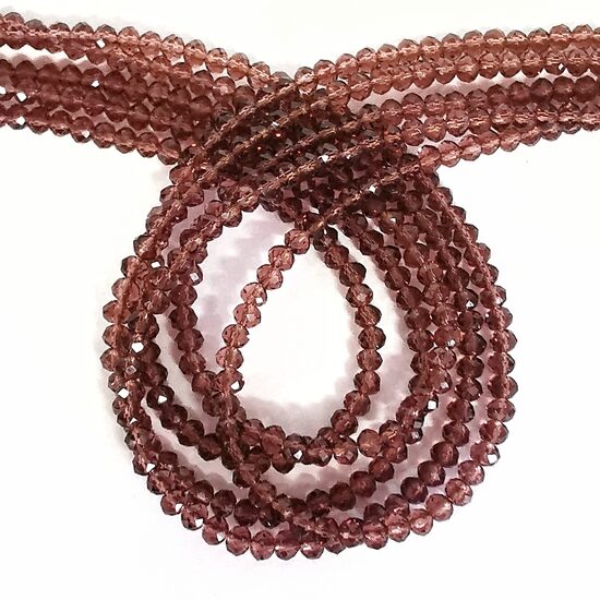 Stikla kristālu virtene 4*3,5 mm