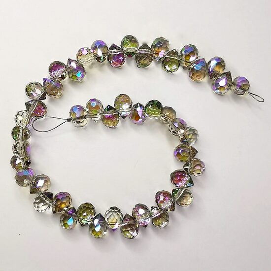 Stikla kristālu virtene 10*8mm