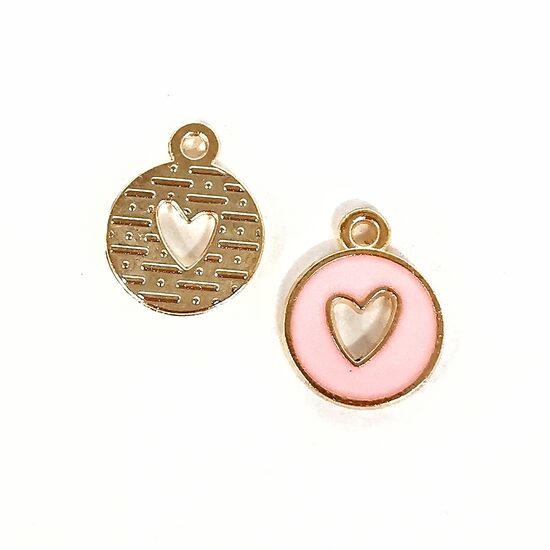 Piekariņš ar emalju medaljons ar sirdi