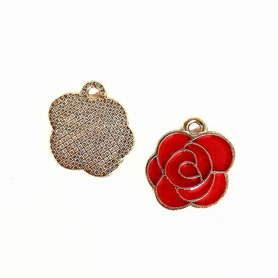 Piekariņš ar emalju rozes zieds