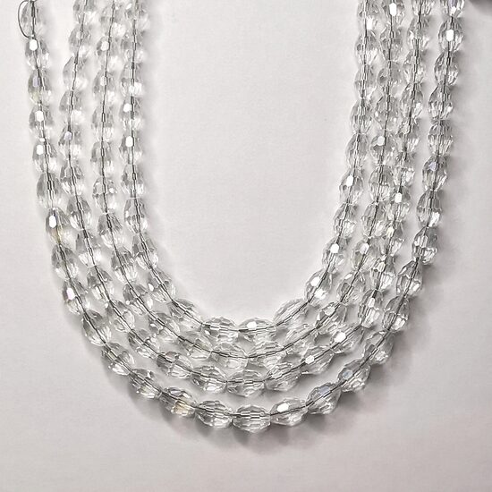 Stikla kristālu virtene 8*6mm 