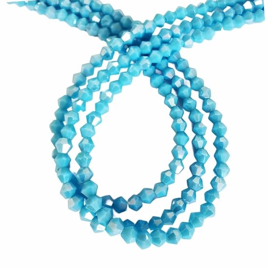 Stikla kristālu virtene 4mm (bicon) 