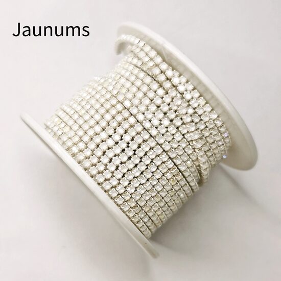 Ķēdīte ar kristāliem 2mm