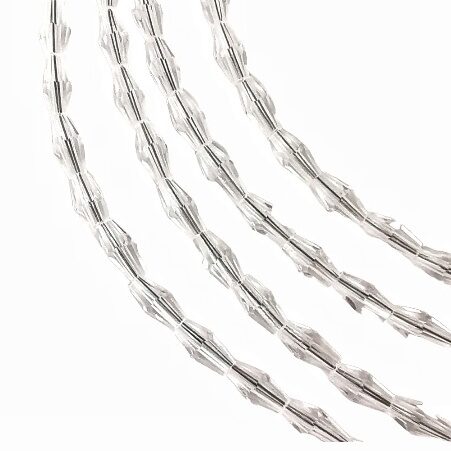 Stikla kristālu virtene 8*4 mm (bicon) 