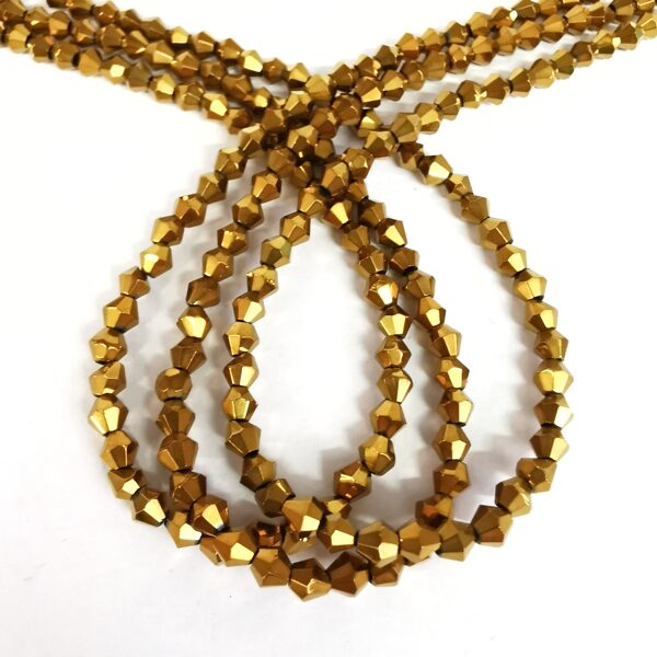  Stikla kristālu virtene 4mm (bicon) 