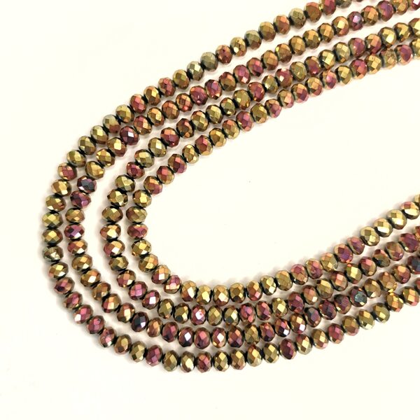Stikla kristālu virtene 6*4mm