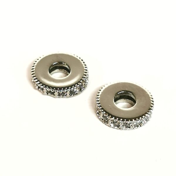 Starplika ripiņa ar cirkoniem 8*2 mm