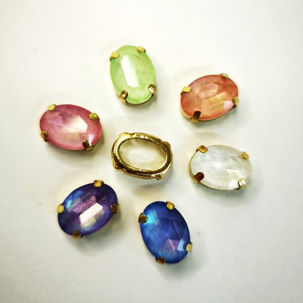 Piešujamie kristāli ar ietvaru 14*10mm