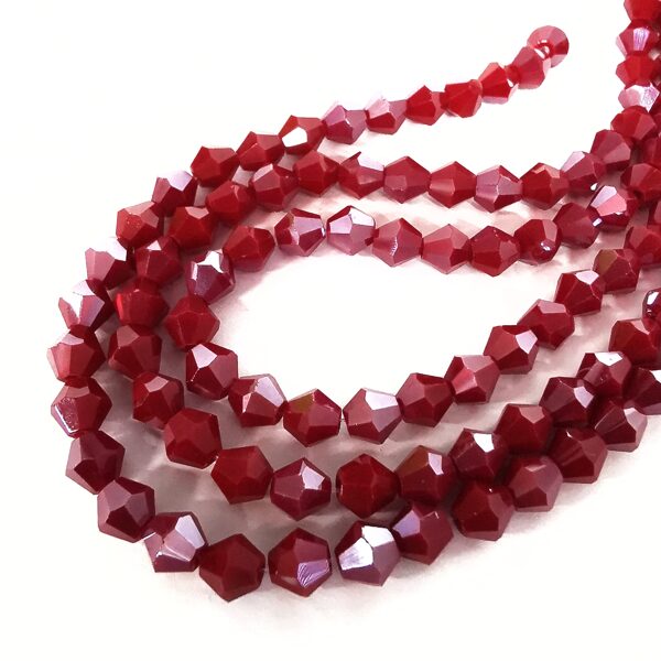 Stikla kristālu virtene 6mm (bicon)